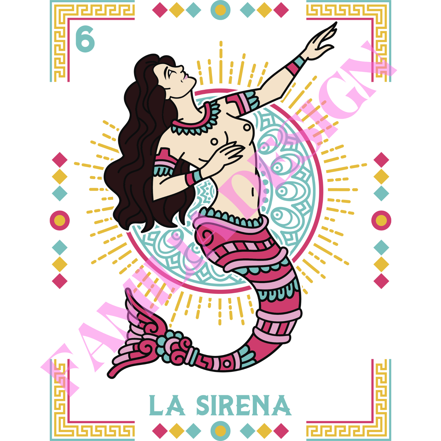 DTF14 "La Sirena" para Playera