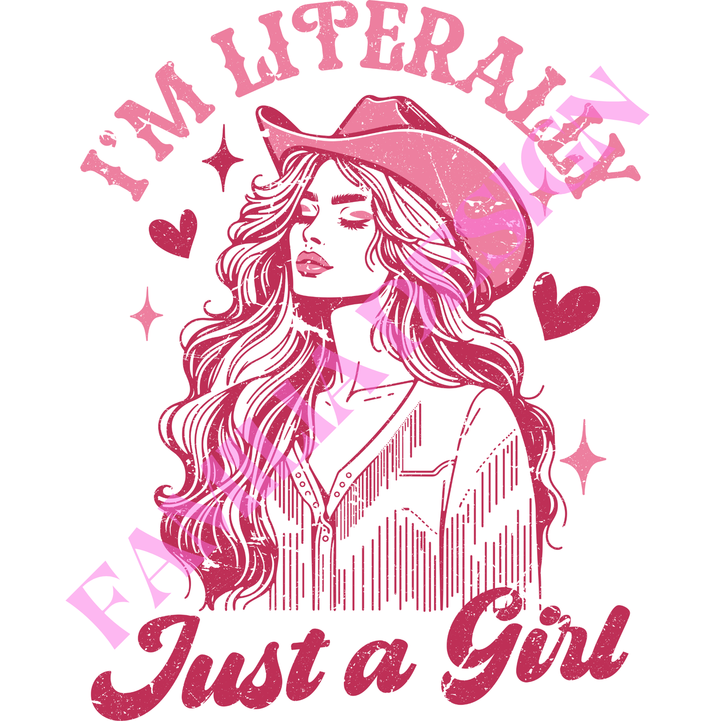 DTF214 "Litterlly a Girl" para playera