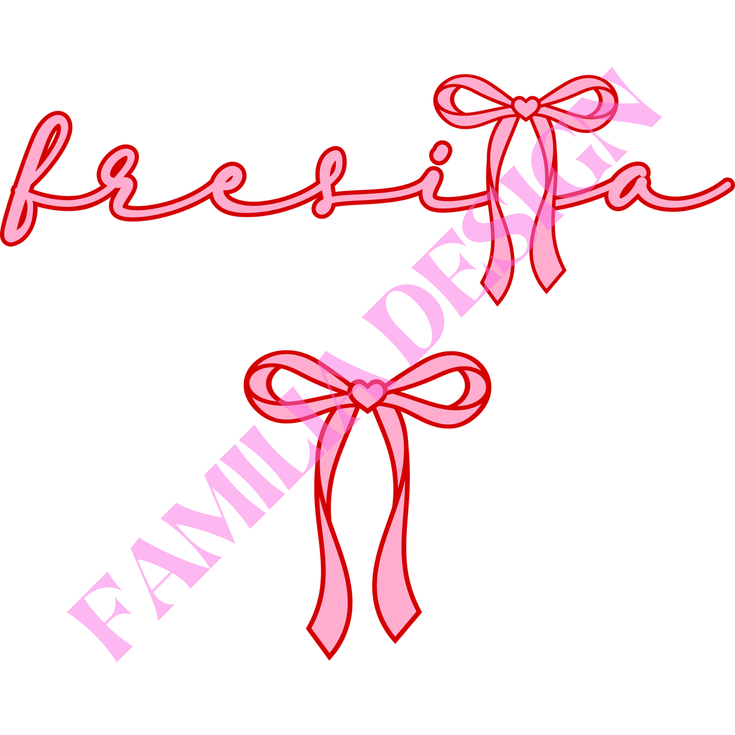 DTF318: "Fresita Bow" coquette para playera
