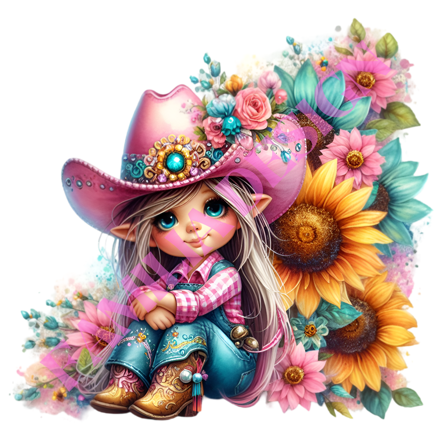 DTF88 "Vaquera Girl" para playera