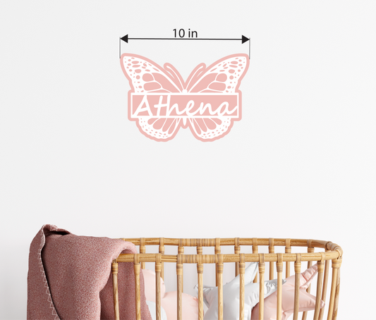 Butterfly Nursery Name | Custom Acrylic Name - 2 Layer