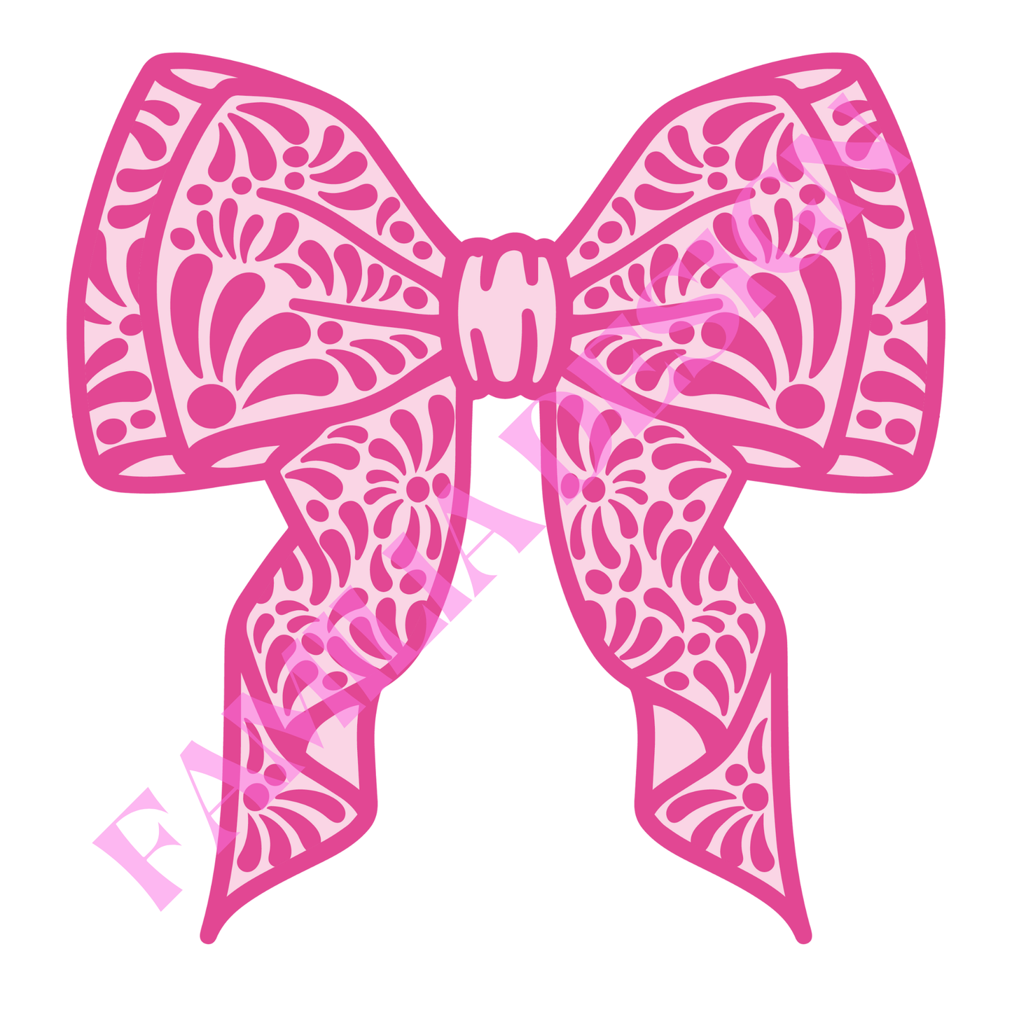 DTF100 "Coquette Talavera Bow" PINK para playera