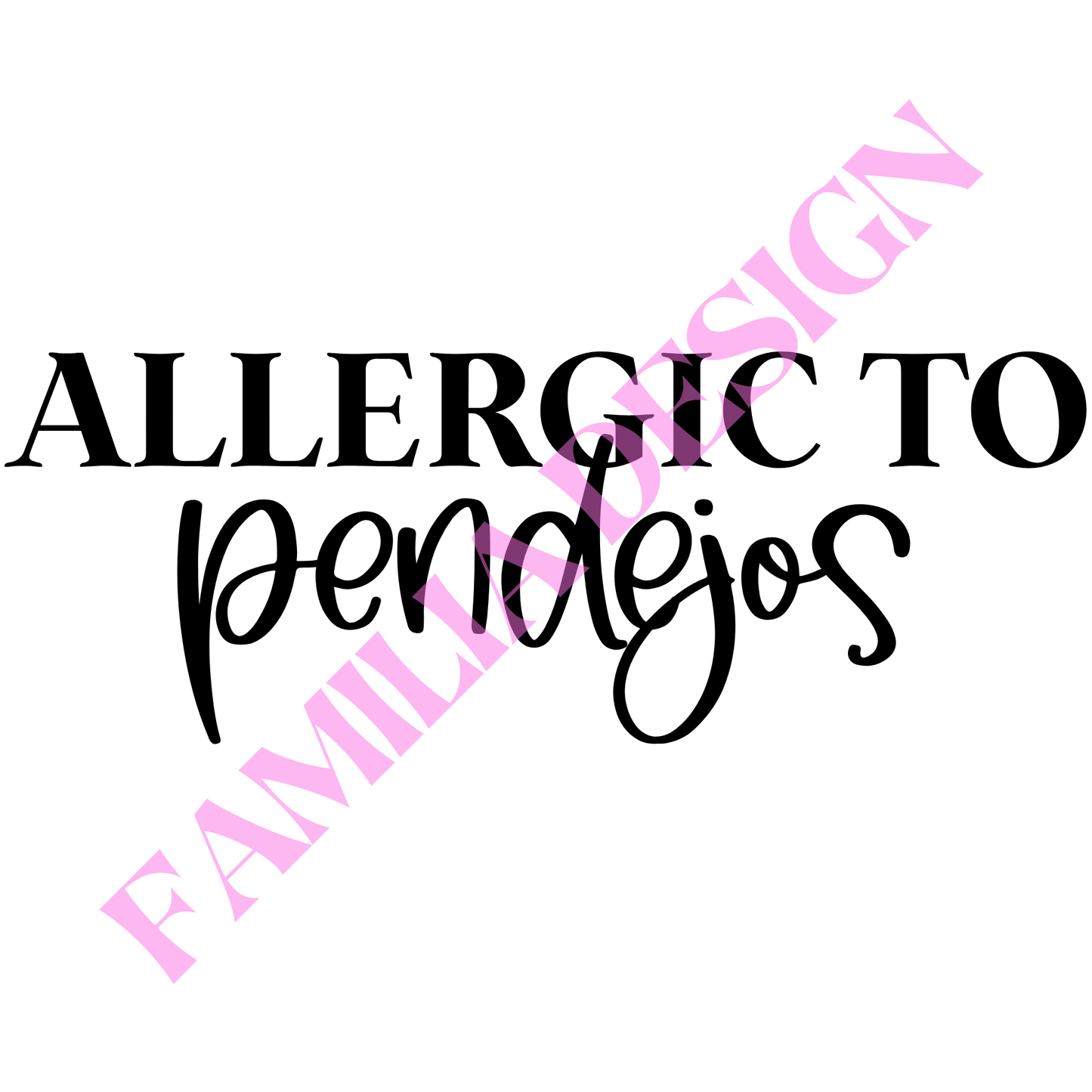 DTF101 "Allergic" BLACK para playera