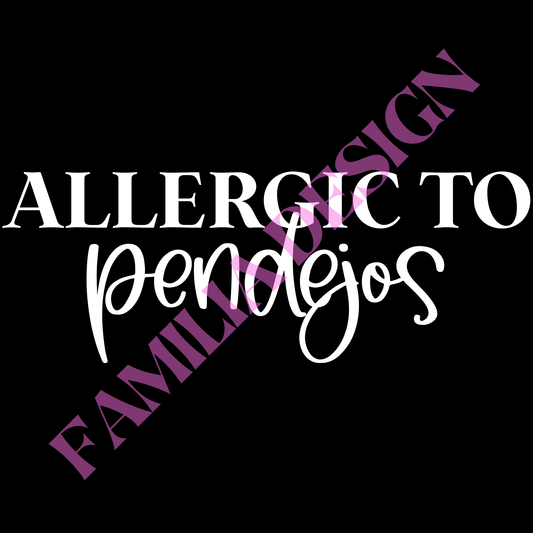 DTF101 "Allergic" WHITE para playera
