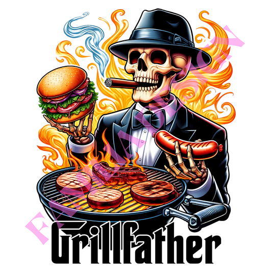 DTF102 "Grillfather" para playera