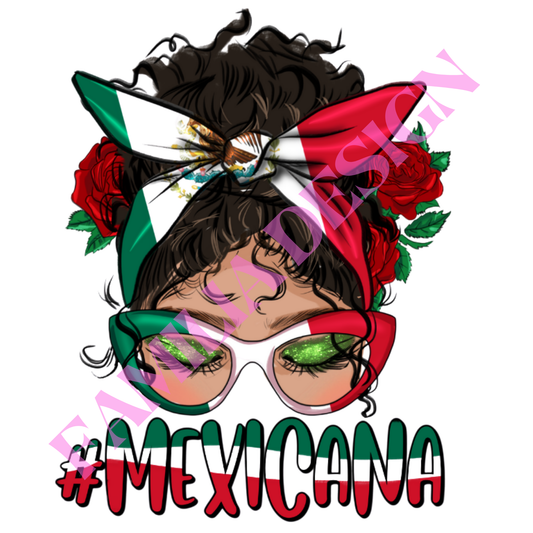 DTF105 "Mexico Hair Bun" para playera