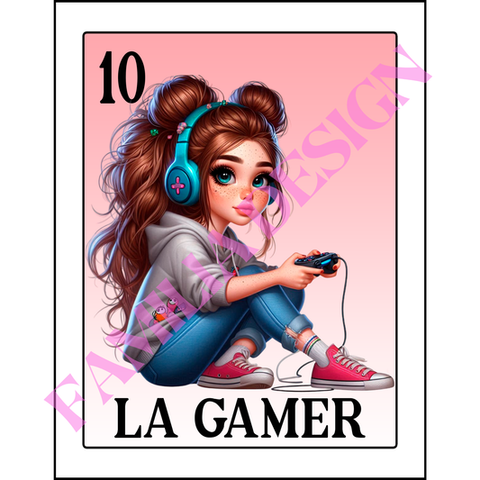 DTF111 "La Gamer Loteria" para playera
