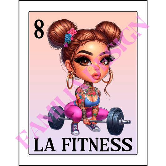 DTF112 "La Fitness Loteria" para playera