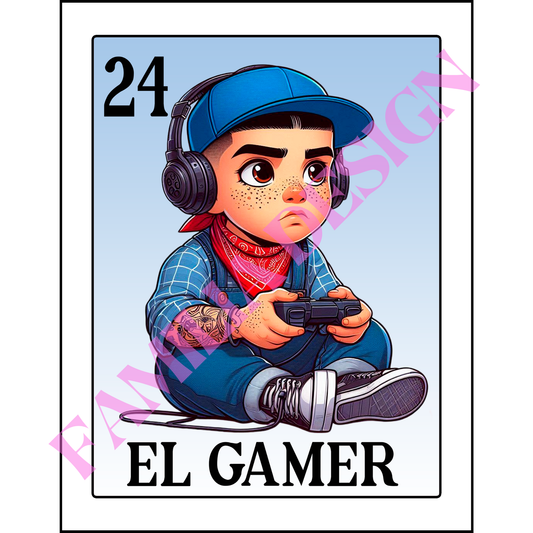 DTF113 "El Gamer Loteria" para playera
