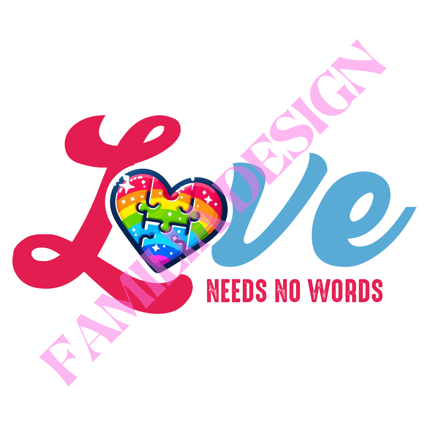 DTF117 "Love Autism" para playera