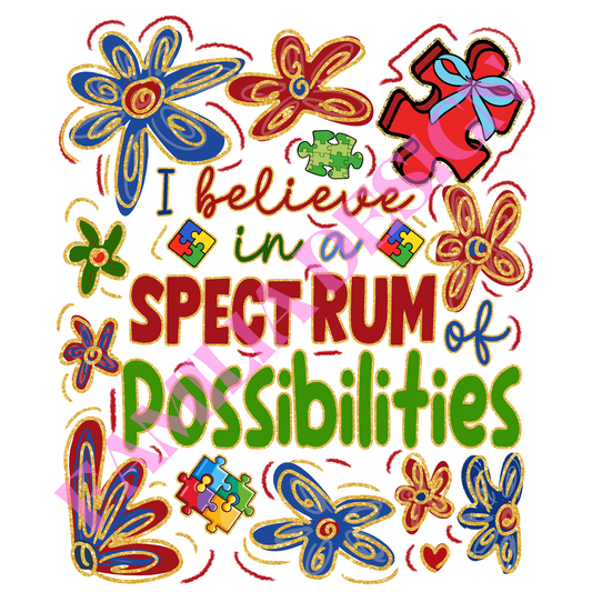 DTF119 "Spectrum of Possibilities" autism para playera