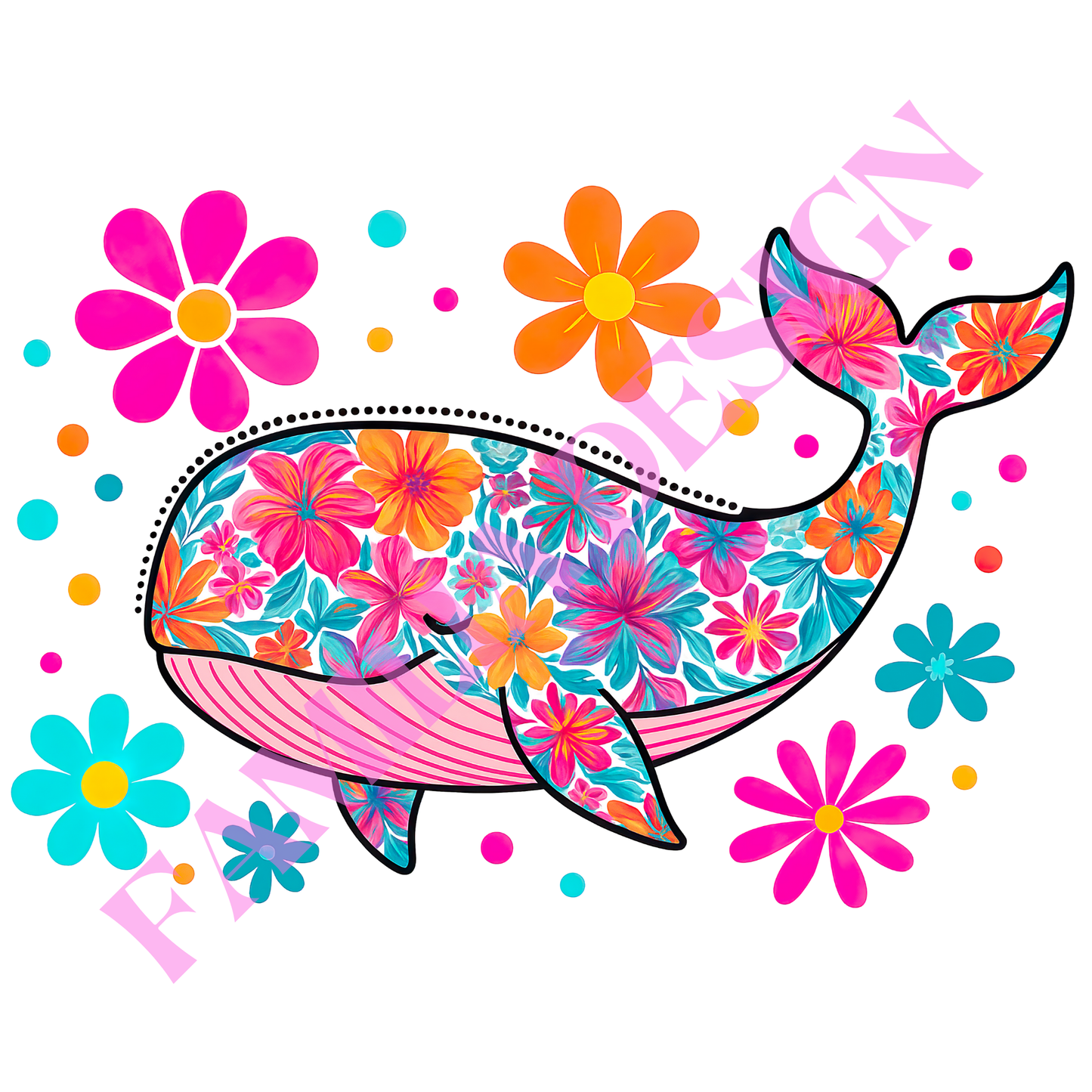 DTF129 "Summer Whale" para playera