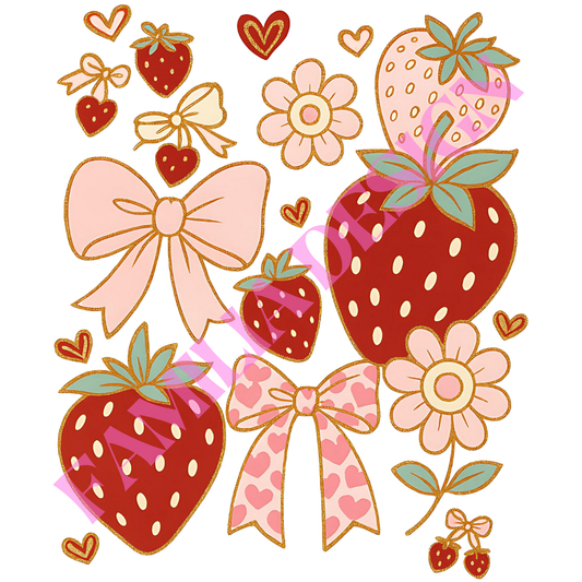 DTF135 "Strawberry Coquette" para playera