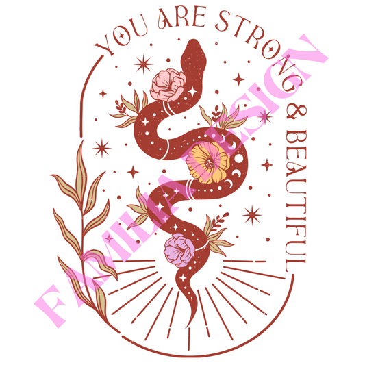 DTF137 "Strong & Beautiful" para playera