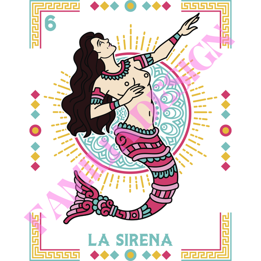 DTF14 "La Sirena"  para Playera