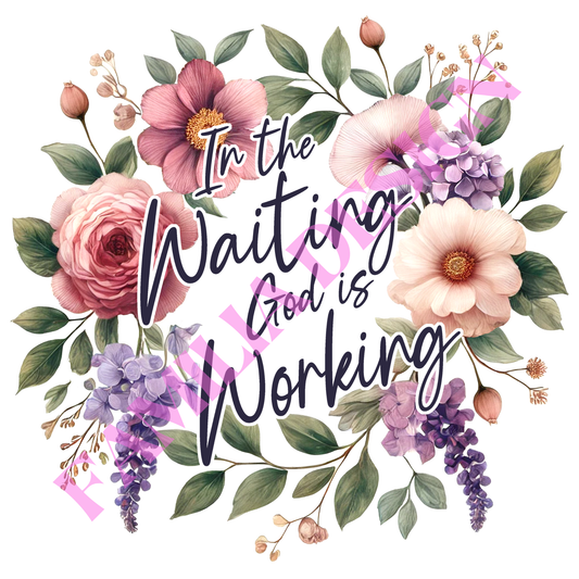 DTF149 "God is Working" religious para playera