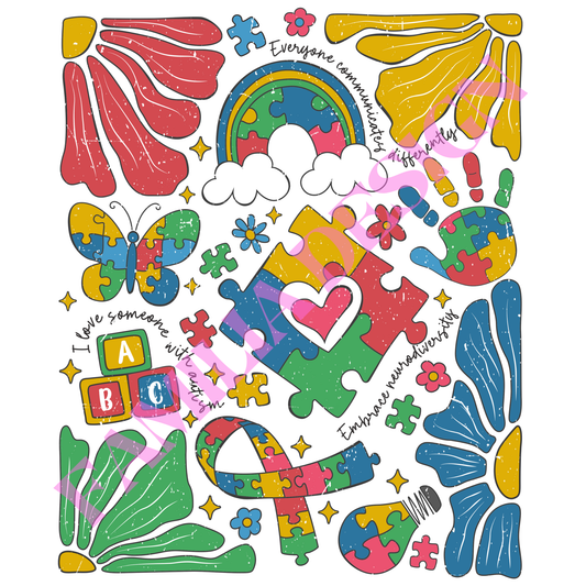 DTF154 "Autism" para playera