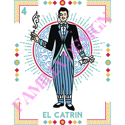 DTF16 "El Catrin"  para Playera