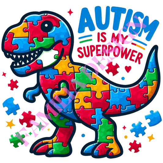 DTF163 "Autism Power" para playera