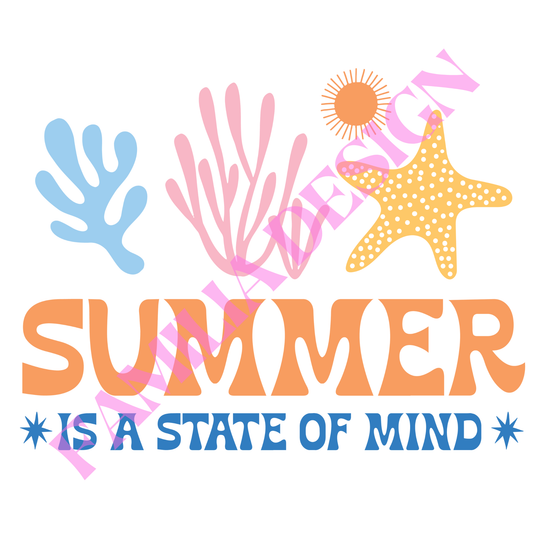 DTF172 "Summer State of Mind" para playera