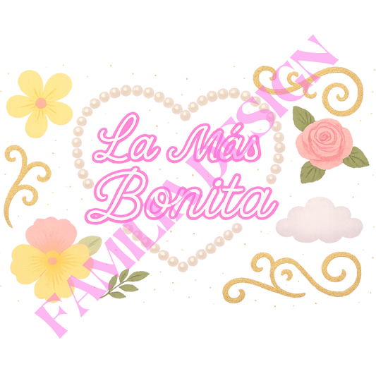 DTF174 "La Mas Bonita" para playera
