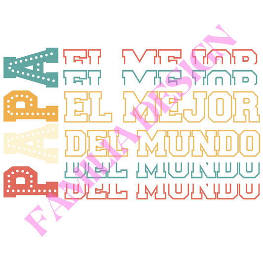 DTF181 "Mejor Papa" para playera