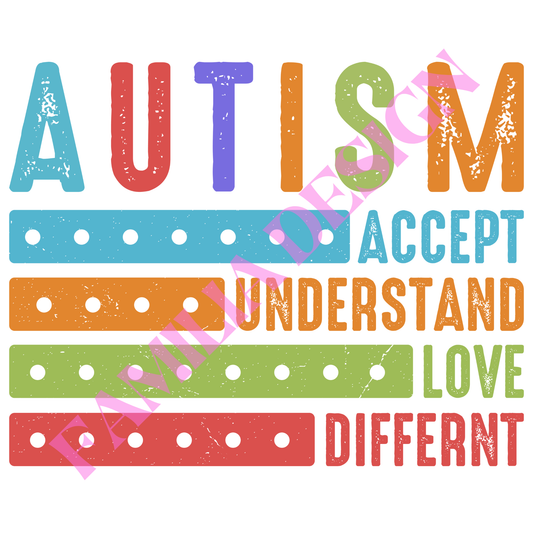 DTF192 "Autism Accept" para playera