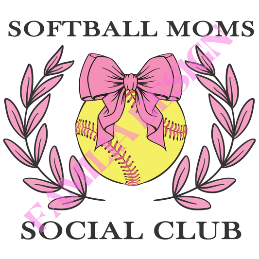 DTF194 "Softball Mom Club" para playera