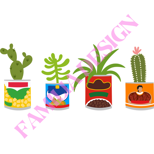 DTF204 "Plantas en Lata" para playera