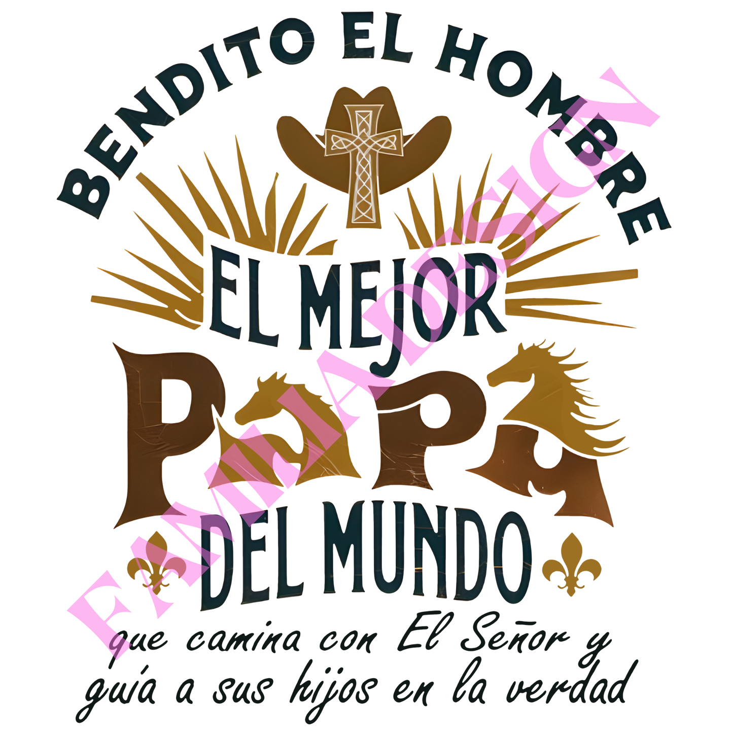 DTF216 : "Mejor Papa Caballo" para playera