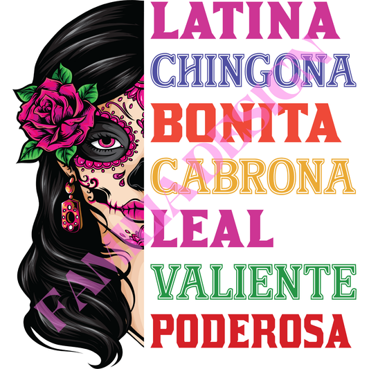 DTF229: "Latina Chingona" para playera