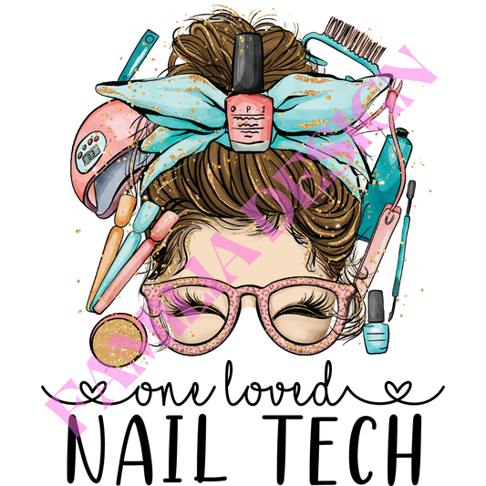 DTF235: "Nail Tech Bun" para playera