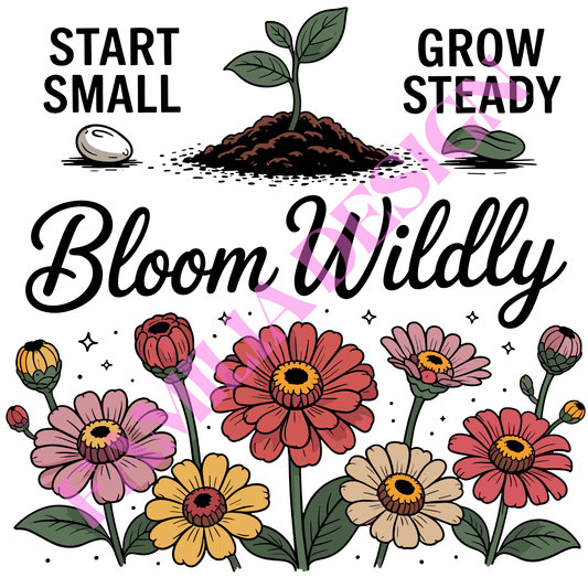 DTF253: "Bloom Wildly" para playera
