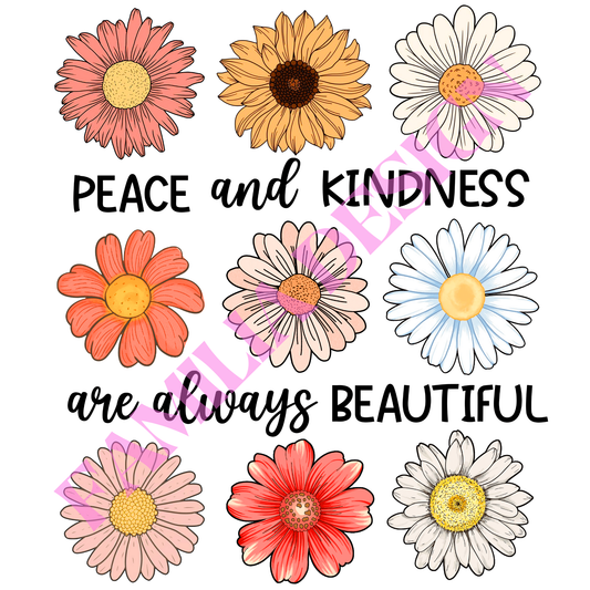 DTF256: "Peace and Kindness" para playera