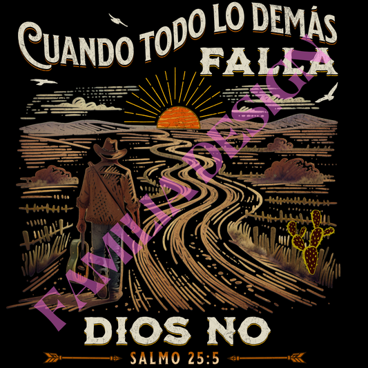 DTF263: blanco "Dios No Salmo 25:5" religioso para playera
