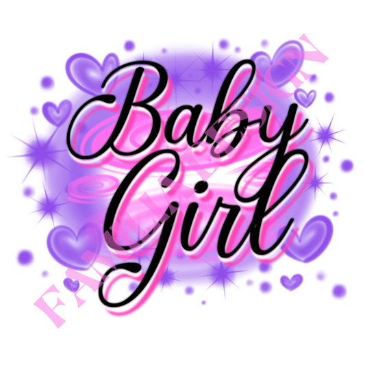 DTF281: "Baby Girl" y2k 90s para playera
