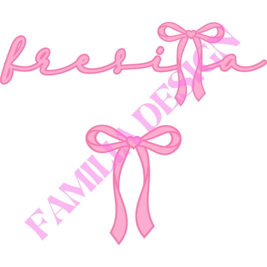 DTF317: "Fresita Bow" coquette para playera