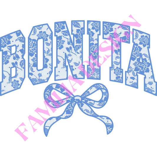 DTF322: "Bonita Laced Bow" coquette para playera