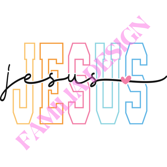 DTF76 N "Frase Religiosa" Letra Negra