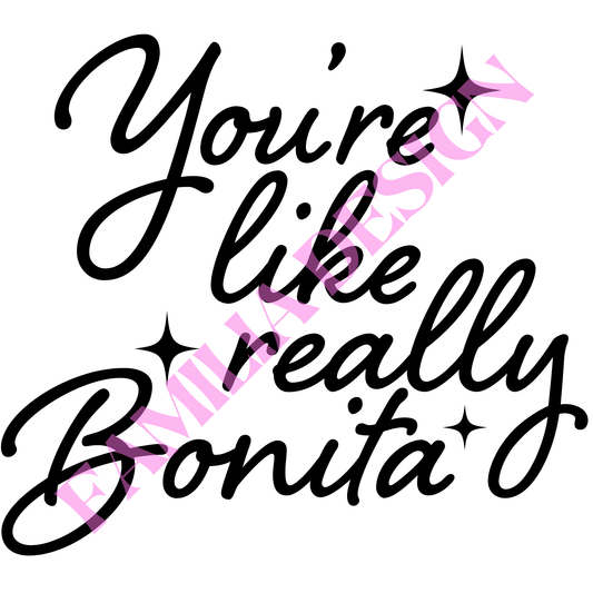 DTF83 "Bonita" Black para playera
