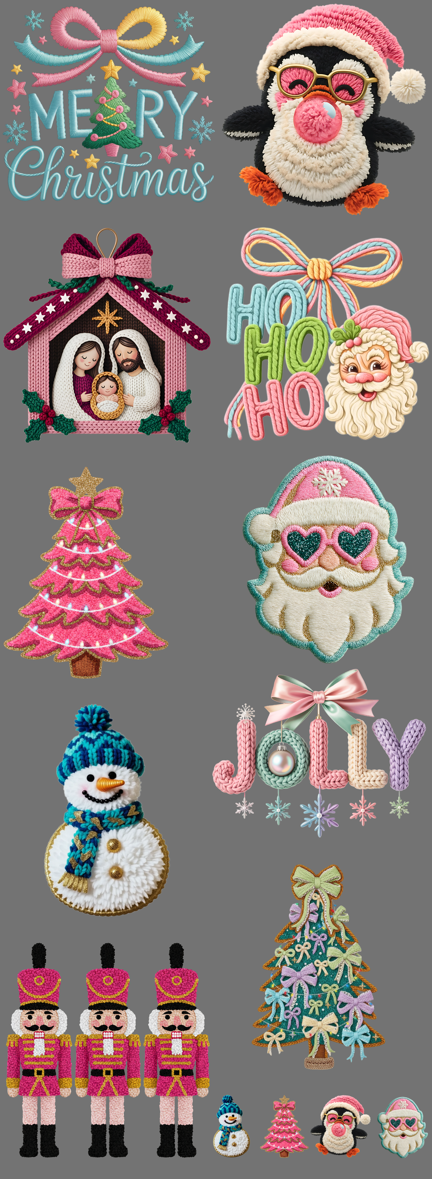 G33 DTF Faux Yarn Holiday Mix