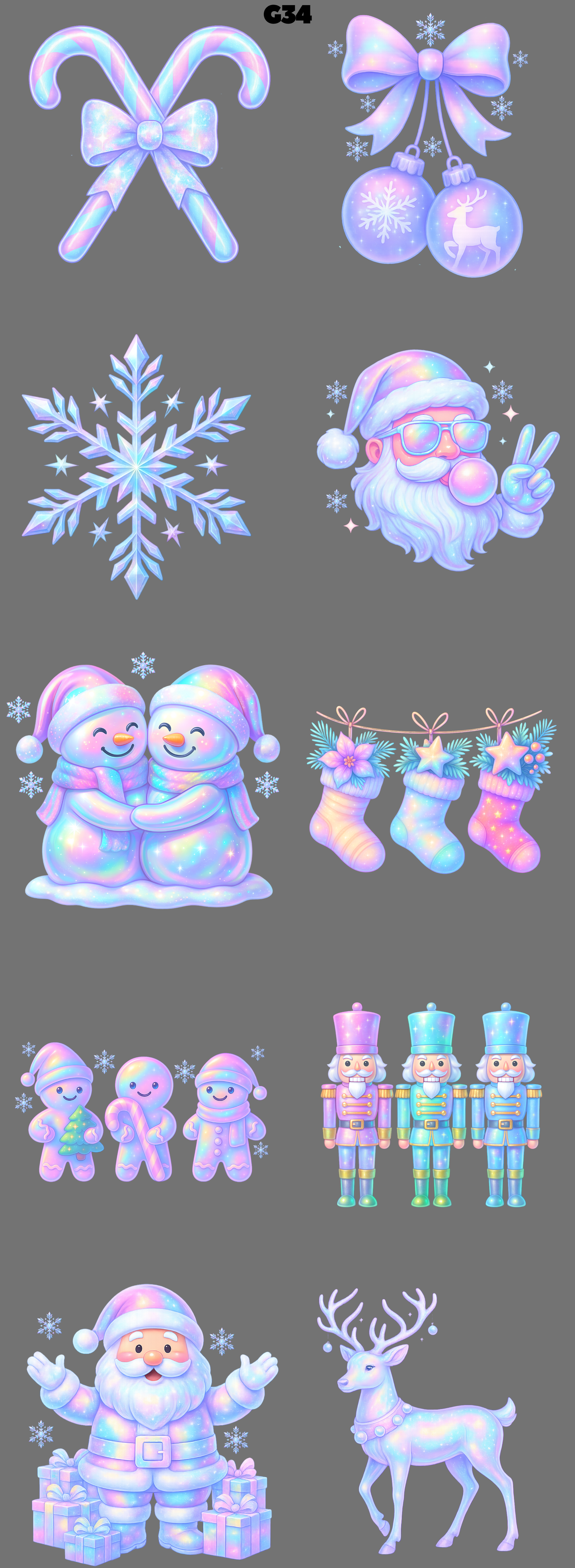 G34 HOLO Christmas Mix DTF