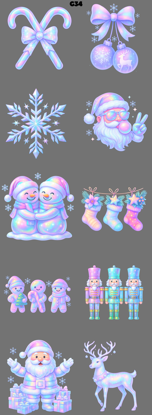 G34 HOLO Christmas Mix DTF