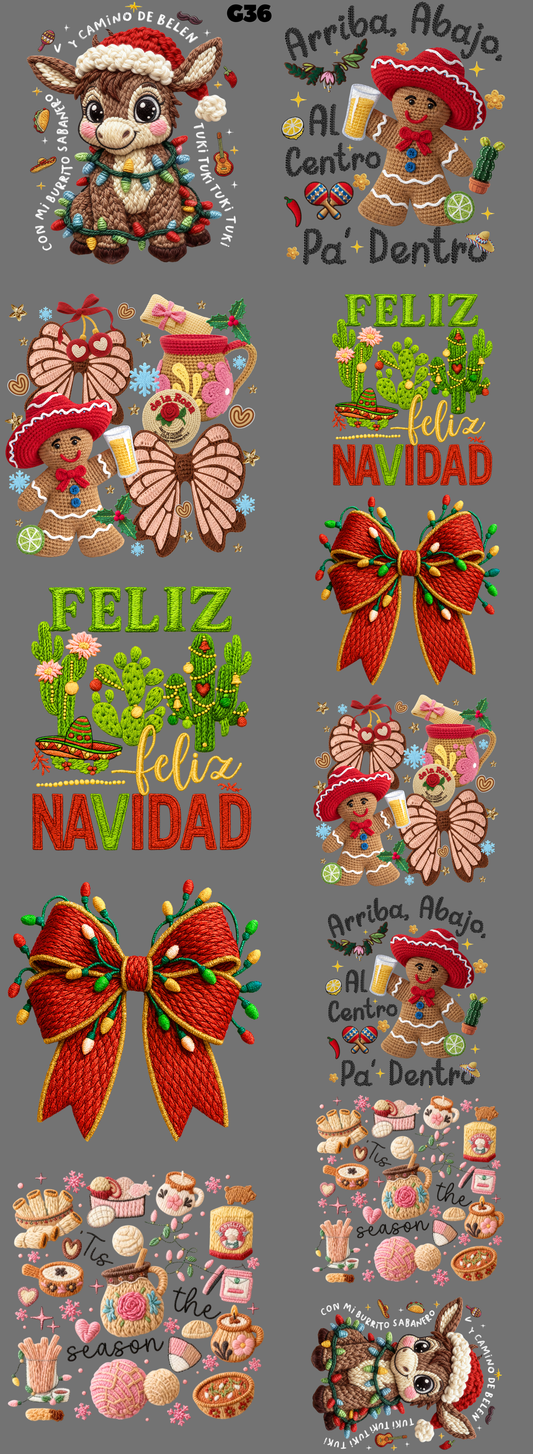 G36 Faux Yarn Navidad Mommy and Me