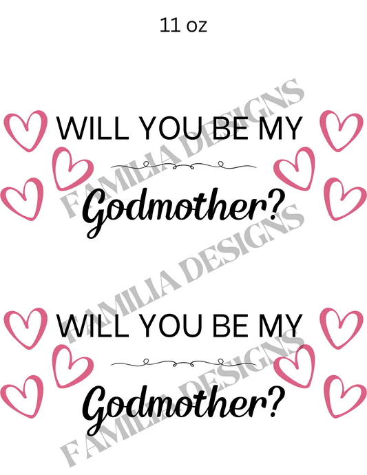 M3 Godmother Hearts | 11oz Taza Sublimation Transfer