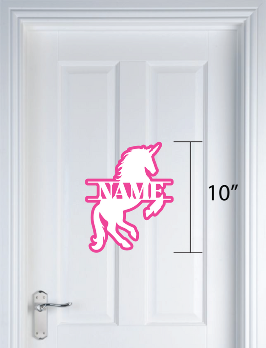 Unicorn Nursery Name | Custom Acrylic Name - 2 Layer